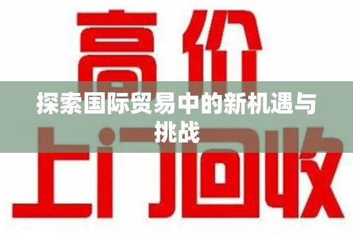 揭阳探索国际贸易中的新机遇与挑战